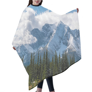 Personality  A Snow Covered Mountain Shrouded In Clouds Hair Cutting Cape
