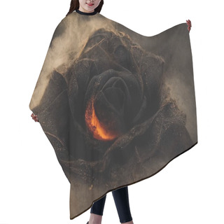 Personality  Smoldering, Burning Roses On Fire Floating On Dark Water, Digital Art Hair Cutting Cape