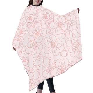 Personality  Flowering Cherry Pattern Hair Cutting Cape
