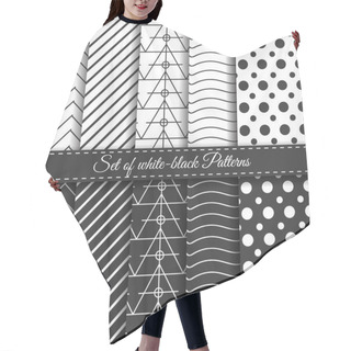 Personality  Set Of Black White Pattern3 Hair Cutting Cape