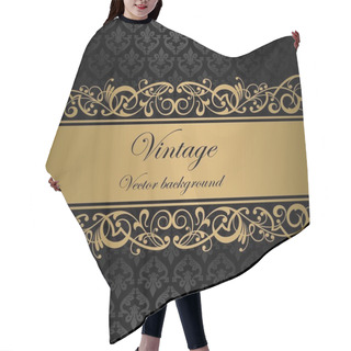 Personality  Vintage Vector Background Hair Cutting Cape