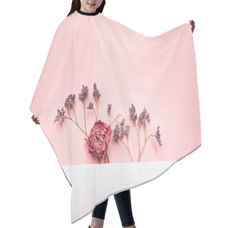 Personality  Card With Dried Flowers Hair Cutting Cape