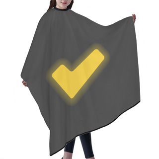Personality  Approve Signal Yellow Glowing Neon Icon Hair Cutting Cape