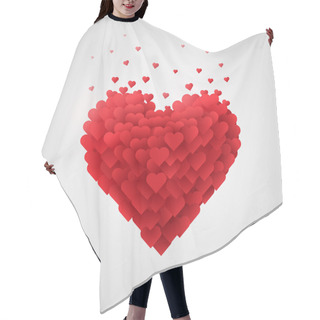 Personality  Valentines Heart. Hair Cutting Cape