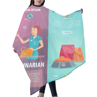 Personality  Vet Clinic Vertical Banners Hair Cutting Cape