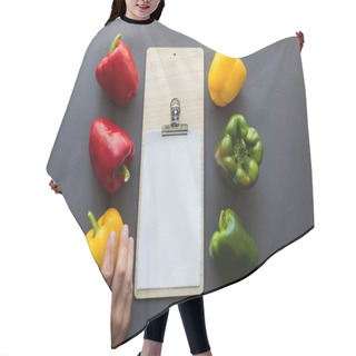Personality  Vegetables With Blank Paper And Cutting Board Hair Cutting Cape