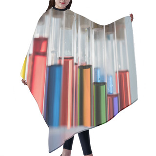 Personality  Test Tubes With Samples Hair Cutting Cape