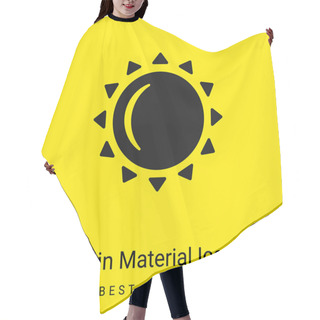 Personality  Big Sun Minimal Bright Yellow Material Icon Hair Cutting Cape