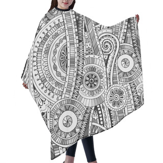 Personality  Mosaic Seamless Tribal Doddle Ethnic Pattern. Hair Cutting Cape