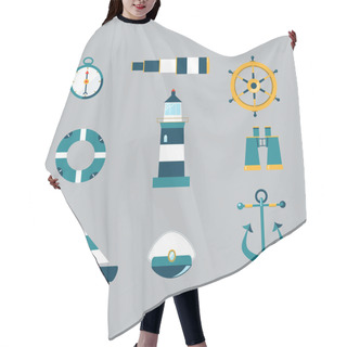 Personality  Sea Vector Icons Hair Cutting Cape