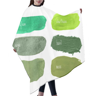 Personality  Smears Of Green Color Palette  Hair Cutting Cape