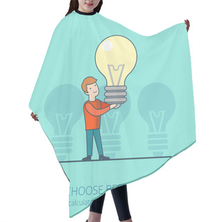 Personality  Business Concept Illustration Hair Cutting Cape