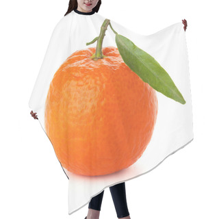 Personality  Ripe Tangerine With Green Leaf Hair Cutting Cape