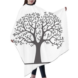 Personality  Black Tree. Vector Illustration Hair Cutting Cape