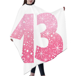 Personality  Celebratory Decorative Number Thirteen Hair Cutting Cape