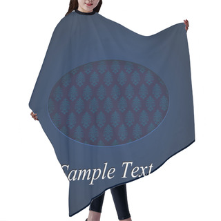 Personality  Damask Dark Blue Pattern. Vintage Vector Illustration. Hair Cutting Cape