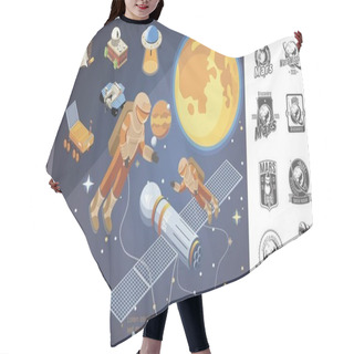 Personality  Isometric Space And Galaxy Concept Hair Cutting Cape