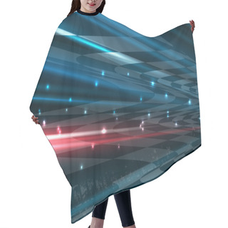 Personality  Racing Square Background, Vector Illustration Abstraction In Rac Hair Cutting Cape