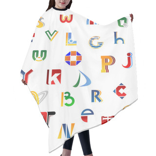 Personality  Set Of Alphabet Letters Hair Cutting Cape