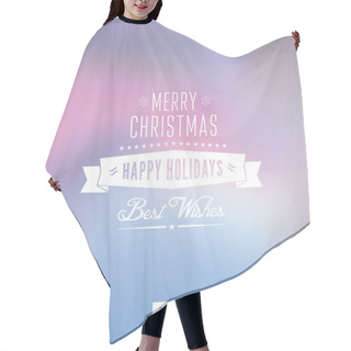 Personality  Vector Christmas Greeting Card - Holidays Lettering On A Winter Snow Background Hair Cutting Cape
