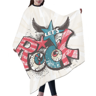Personality  Grunge Rock Poster Hair Cutting Cape