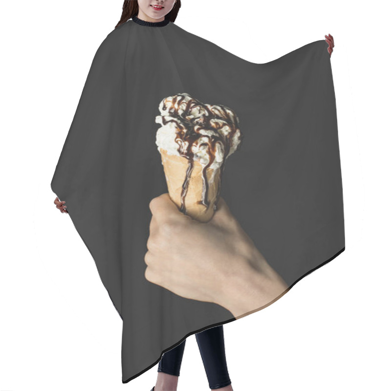 Personality  Ice Cream With Topping  Hair Cutting Cape