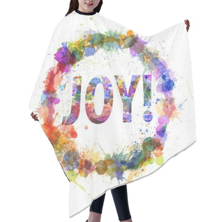 Personality  Joy Concept, Watercolor Splashes As A Sign Hair Cutting Cape