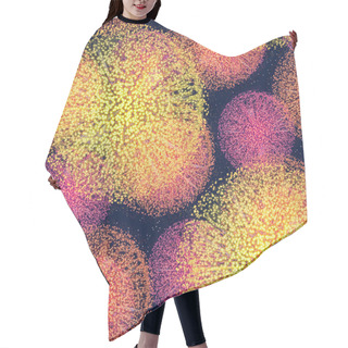 Personality  Fireworks Pattern Hair Cutting Cape