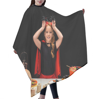 Personality  Little Devil With Spiders Hair Cutting Cape