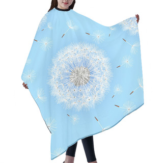 Personality  Seamless Pattern Blue With Flowers Dandelions Hair Cutting Cape