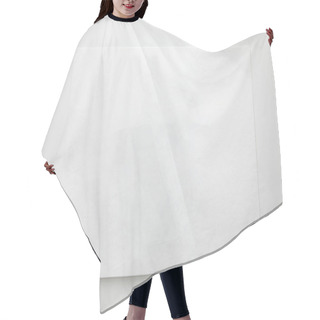 Personality  Top View Of Empty Paper On White Background Hair Cutting Cape
