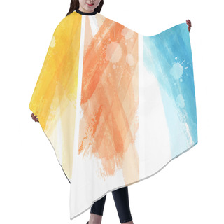 Personality  Watercolor Brushed Lines Banners Hair Cutting Cape
