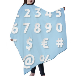 Personality  Paper Numbers And Letters With Transparent Shadow For Any Backgr Hair Cutting Cape