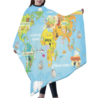 Personality  Kid's World Map Hair Cutting Cape