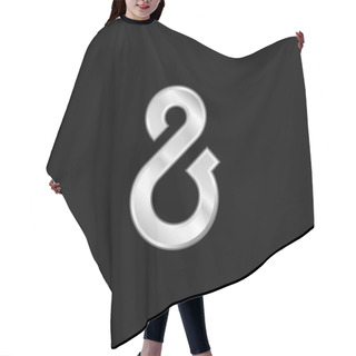 Personality  Ampersand Symbol Silver Plated Metallic Icon Hair Cutting Cape
