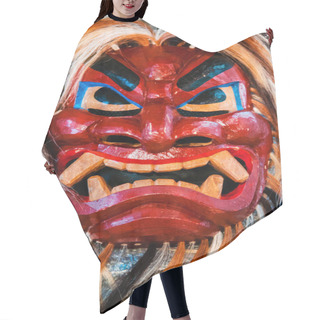 Personality  Namahage Mask, Traditional Giant Mask - Ancient Culture Of Akita Perfecture. Hair Cutting Cape