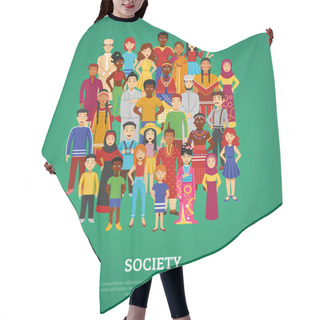 Personality  Society Concept Illustration Hair Cutting Cape