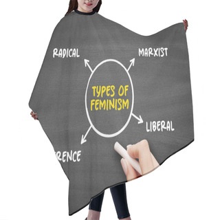Personality  Types Of Feminism (advocacy Of Women's Rights On The Basis Of The Equality Of The Sexes) Mind Map Text Concept Background Hair Cutting Cape