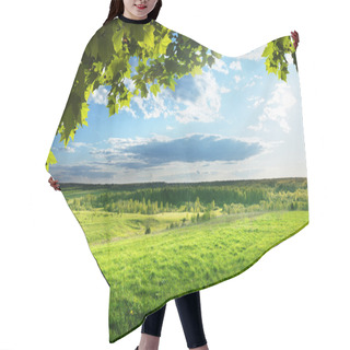 Personality  Field Of Spring Grass And Forest Hair Cutting Cape