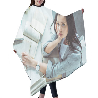 Personality  Girl Studying With Books Hair Cutting Cape