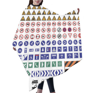 Personality  Traffic Sign Hair Cutting Cape