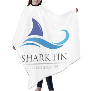 Personality  Shark Fin Logo Design Template. Vector Illustration Hair Cutting Cape