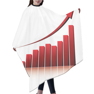 Personality  3d Graph Showing Rise In Profits Or Earnings Hair Cutting Cape