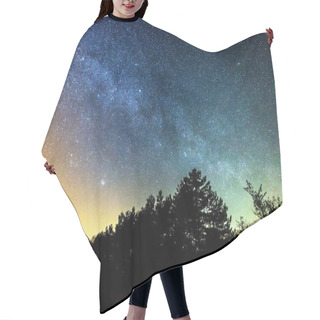 Personality  Starry Night Over Forest Hair Cutting Cape