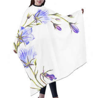 Personality  Watercolor Painting Of The Bell Flowers Hair Cutting Cape