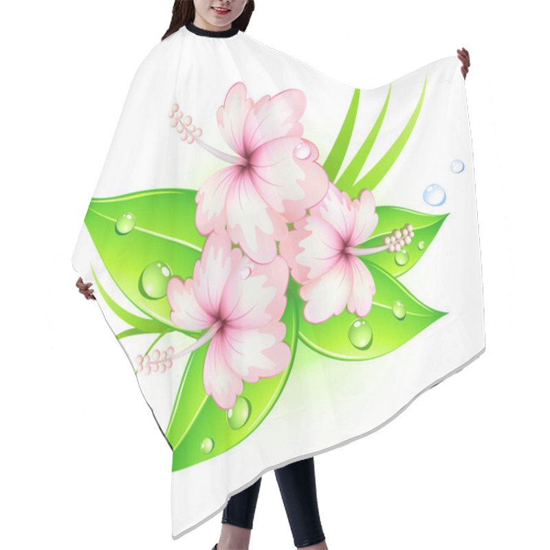 Personality  Hibiscus Flowers Hair Cutting Cape