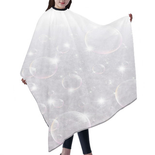 Personality  Japanese Paper Silver Bubble Hair Cutting Cape