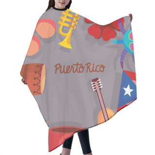 Personality  Banner Of Puerto Rico Hair Cutting Cape