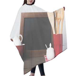 Personality  Blank Board And Kitchen Utensils Hair Cutting Cape