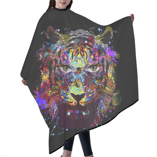 Personality  Tiger Animal Hair Cutting Cape